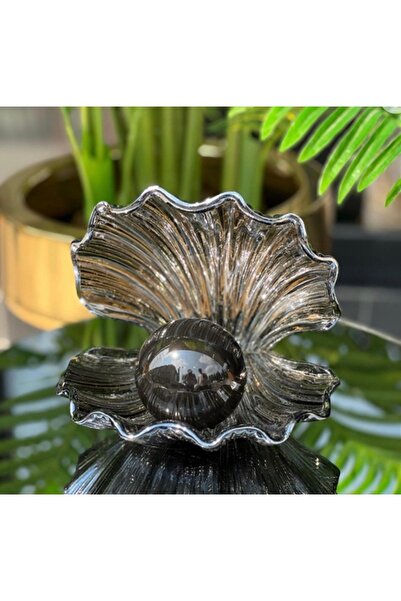zepce design Dekoratif Cam İstiridye Füme