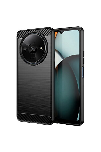 Techsuit Husa pentru Xiaomi Redmi A3 - Carbon Silicone - Black