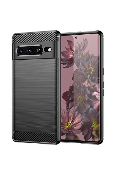 Techsuit Husa pentru Google Pixel 7 Pro - Carbon Silicone - Black