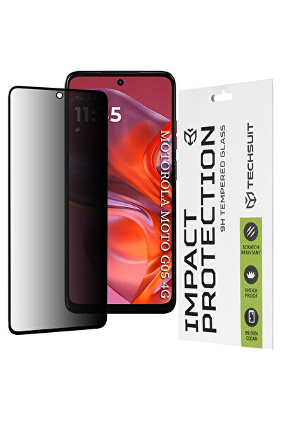 Techsuit Folie pentru Motorola Moto G05 / E15 - 111D Privacy Full Glue - Black