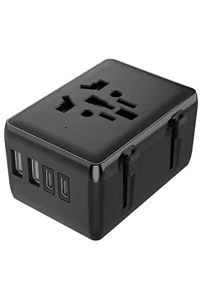 Techsuit HHT203A Travel, 20W, 3A, 2 x USB-A - 2 x USB-C, Negru