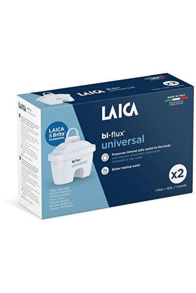 LAICA Cartuse filtrante Bi-flux Universal, pachet 2 buc, compatibil Brita