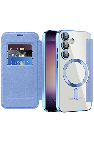 Techsuit Калъф за Samsung Galaxy S23 Plus - SmartMag Book Case - Светлосин