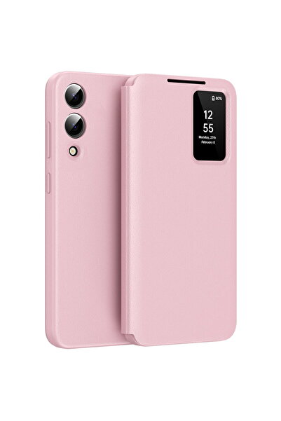 Techsuit Husă pentru Samsung Galaxy S25 Edge - Seria SmartView - Roz
