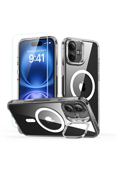 ESR Husă pentru iPhone 16 Plus + Folie - Classic Hybrid HaloLock Kickstand - ...