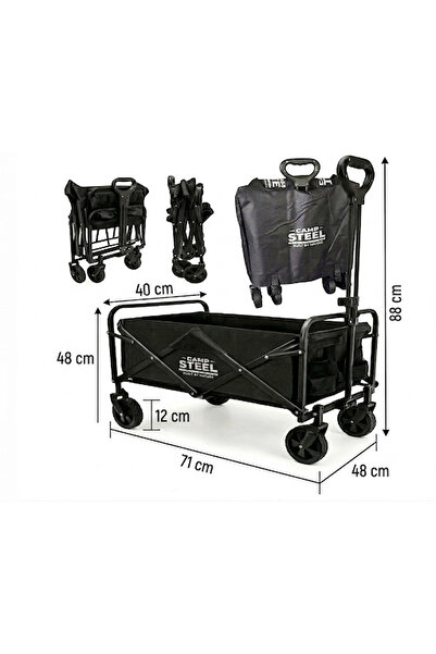 Store CampSteel Katlanabilir Taşıma Arabası – Kamp / Plaj / Bahçe / Pazar İçi...