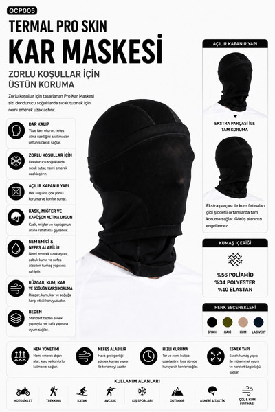 OIL COMPANY Unisex Full Protection Snow Mask Windproof Thermal Balaklava