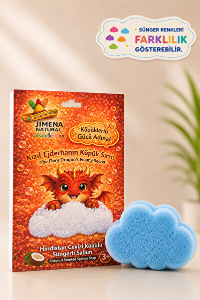 Jimena Natural Dragon Themed Cloud Sponge Soap (3+) Fun Bath Experience