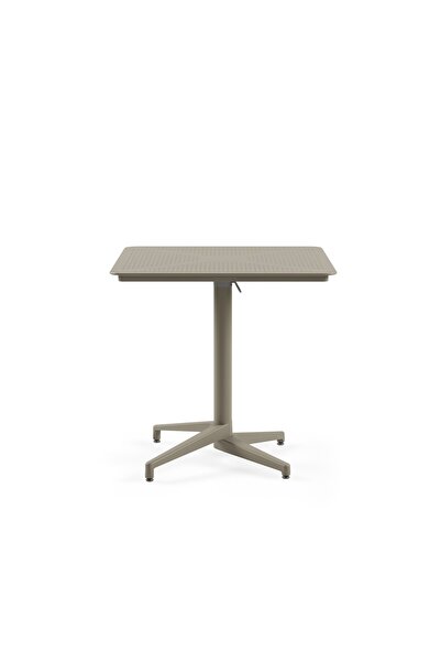 Tilia Moon Polipropilen Katlanır Masa 70X70 cm Vizon - Bahçe, Balkon, Kafe, R...