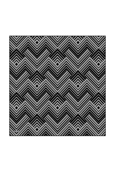 Bursa İpek Smoked Synthesis Pattern Twill Silk Scarf