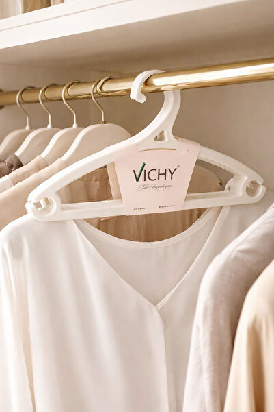 Vichy Umeraș anti-alunecare, pachet de 5, 41,8 cm – Umeraș multifuncțional pe...