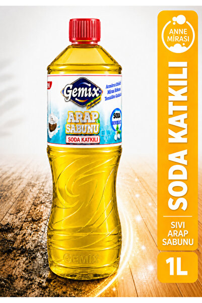 GEMİX ARAP SABUNU + SODA KATKILI 1 LT.