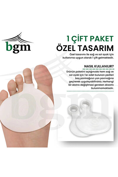 bgm Metatarsal Ped Silikon Halkalı Ayak Altı Nasır Önleyici Ped