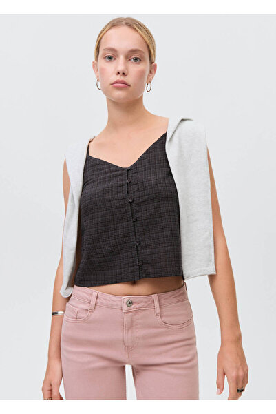 Mango Teen Dikişsiz flare jean pantolon