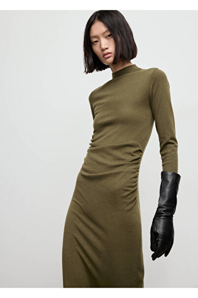MANGO Woman Трикотажна рокля Perkins с яка