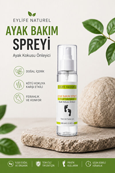 eylife naturel Ayak Kokusu Giderici ve Ayak Terleme Önleyici Sprey 100 ml