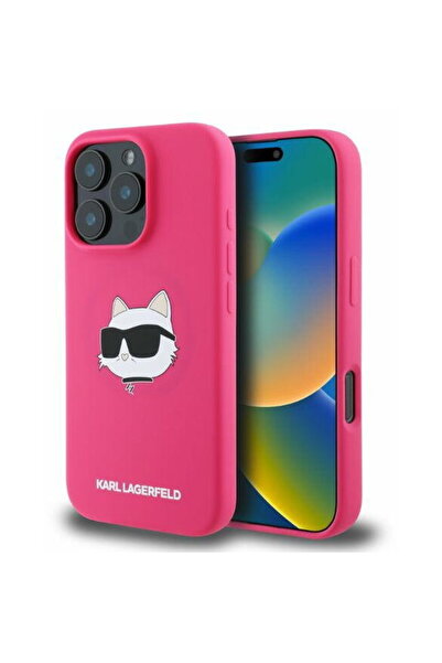Karl Lagerfeld Husa pentru iPhone 16 Pro Max - Silicone MagSafe (KLHMP16XSCHP...