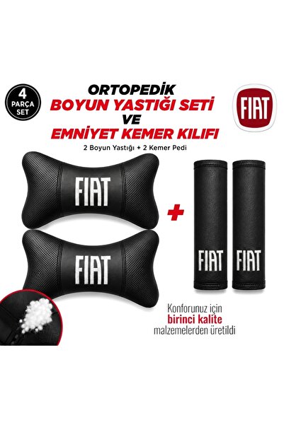 AYAZGURUP Fiat Yeni Logo Yastık Ve Kemer Pedi Beyaz
