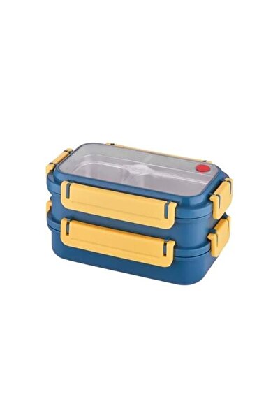 Vagonlife 1200 ML 3 BÖLMELİ PASLANMAZ ÇELİK LUNCHBOX MAVİ