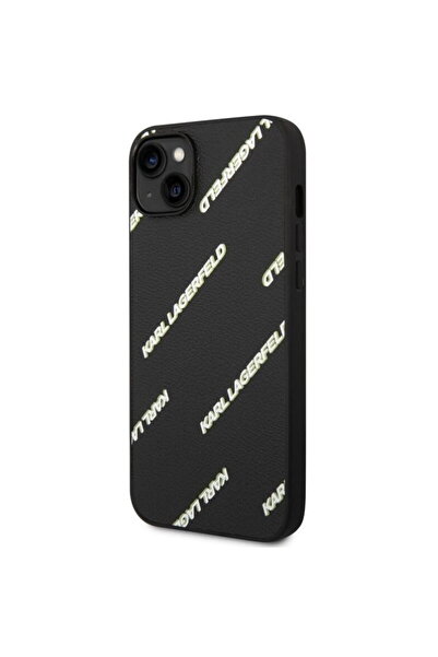 Karl Lagerfeld Husa Grained Leather Logomania iPhone 14 Negru