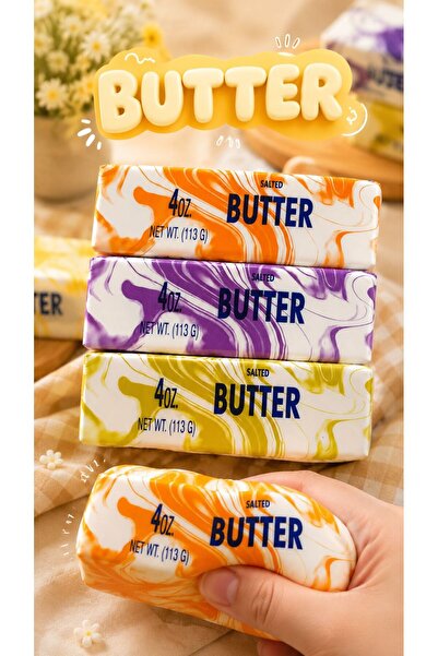 hamiyetkirtasiye Salted Butter Tereyağı Desenli Squishy Anti Stres Rahatlatıcı