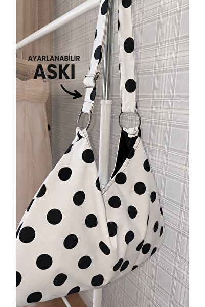 MUTE BAG Ayarlanabilir Saplı Polka Bag Puantiye Çanta / Puantiyeli Omuz Çanta...