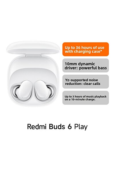 Xiaomi Redmi Buds 6 Play - White TWS In-Ear Headphones