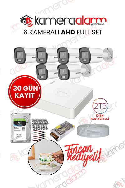 Hikvision Haıkon 6 Kameralı Güvenlik Kamera Sistemi Hazır Set 1tb 7/24 Hdd