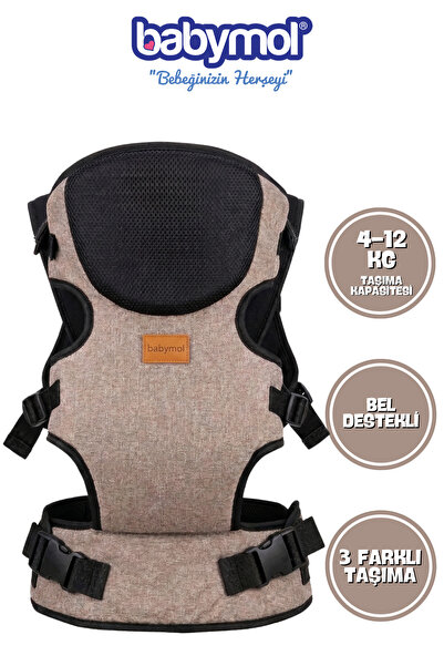 Babymol QUATROS Bel Destekli Kanguru Bebek Taşıyıcı 4 - 12 kg