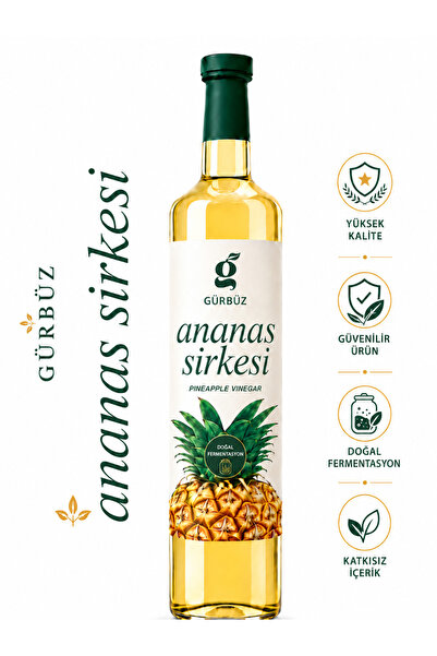 Gürbüzden Ananas Sirkesi 500 ml Doğal Fermantasyon Pineapple Vinegar