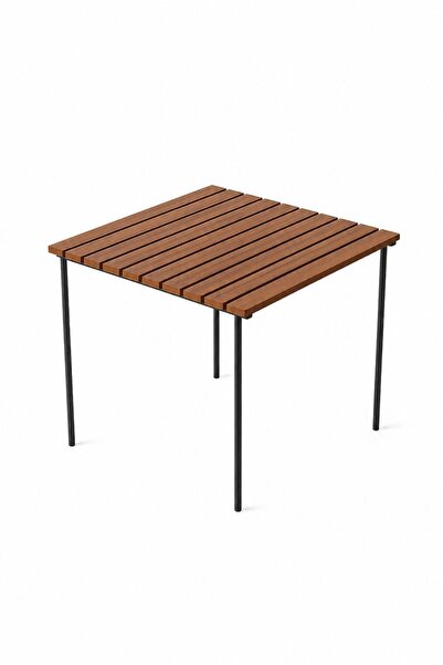 WOODENSA Çok Amaçli Ayaklari Çikan Kamp, Piknik Masasi Çantali Ceviz 60x60x50