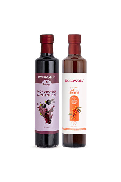Dosewell Alıç Sirkesi ve Mor Aronya Konsantresi 2'li Paket 2x500 ml