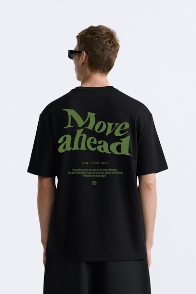 The Champ Clothing Crew Neck Move Ahead Printed Oversize Men's T-shirt