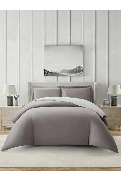 Donetella Solid Duvet Cover Set 4-Pcs, Queen Size 200×240cm, Brushed Microfib...