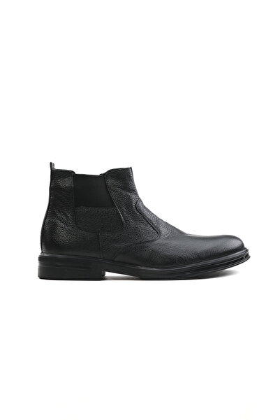 Morven Botine Chester negre, casual, cu fermoar, pentru bărbați