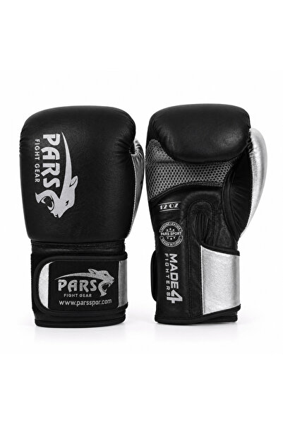 Pars Power2 Hakiki Deri Boks Eldiveni Siyah-Gümüş