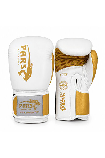 Pars Power2 Hakiki Deri Boks Eldiveni Beyaz-Gold