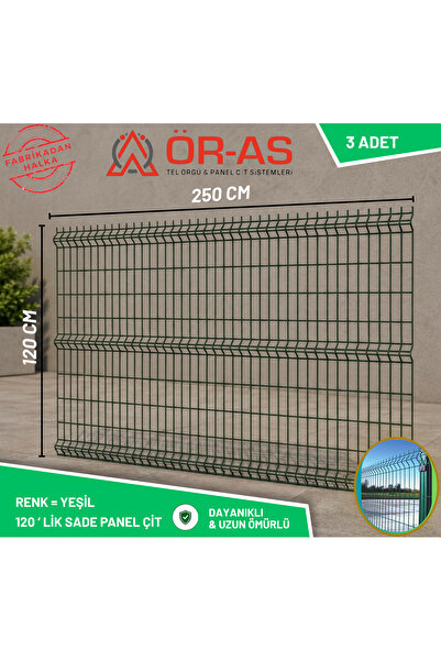ÖR-AS TEL ÖRGÜ & PANEL ÇİT SİSTEMLERİ Ör-As Tel Bahçe Teli Panel Çit 120 cm x...