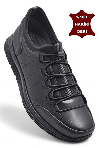 ISPARTALILAR 3216 Orthopedic Sole Daily Genuine Leather Men's Shoes Rubber So...