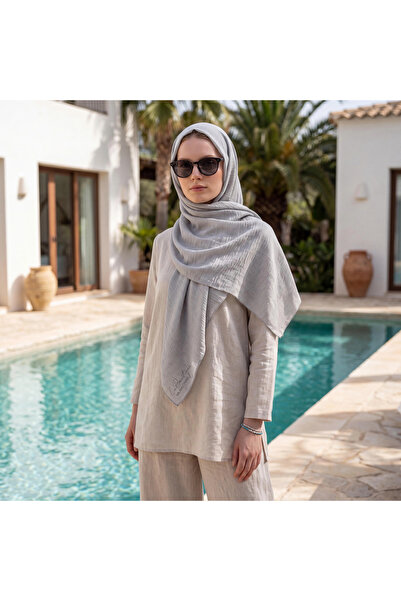 LA BOUTIQUE Herbal Vegetable Scarf Storm Grey