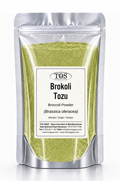 TOS The Organic Spices Brokoli Tozu 250 gr (1. Kalite) Brassica oleracea / Br...