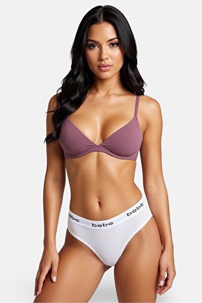 Bebe Women 3Pcs Brand Logo Bikini Panties, Multicolor
