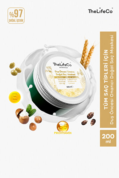 TheLifeCo Hairfood Değerli Yağlar Serisi Duş Öncesi Onarıcı Doğal Saç Maskesi...