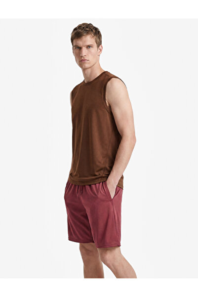 Koton Straight Fit Pocketed Drawstring Waist Sports Shorts