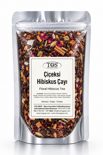 TOS The Organic Spices Çiçeksi Hibiskus Çayı 40 gr (1. Kalite) Floral Hibiscu...