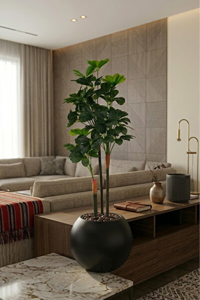 co arma Shavelira 3-Branch Plastic Pot, Realistic Artificial Plant Featuring ...