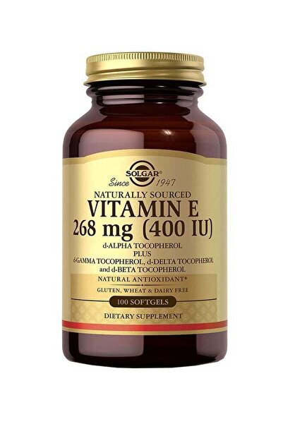 Solgar Naturally Sourced Vitamin E, 268 mg 400 IU, 100 Softgels
