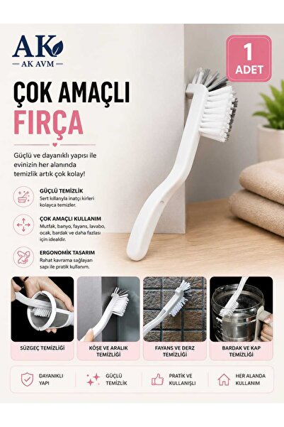 Ak Avm 1 Adet Uzun Saplı Şişe Fırçası Dik Açılı Şişe Banyo Fırçası Lavabo Içi...