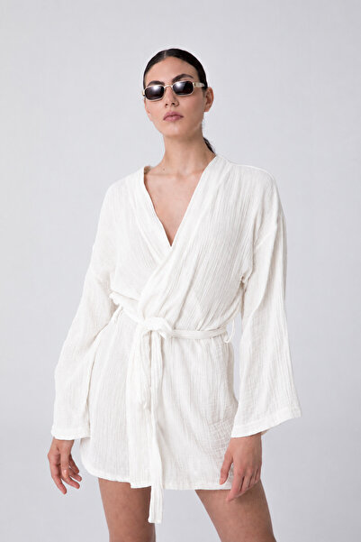 SHEISMONO Kimono de muselina Ecru