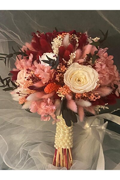 MIKKA STYLE Buchet de trandafiri criogenați și flori uscate